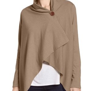 Bobeau One Button Fleece Cardigan